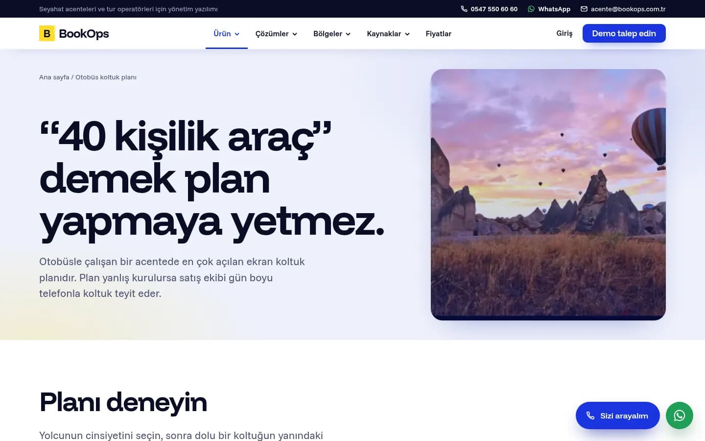 BookOps, Canlı otobüs koltuk planı: 2+1 düzen, koridorsuz arka sıra ve yan koltuk kuralı