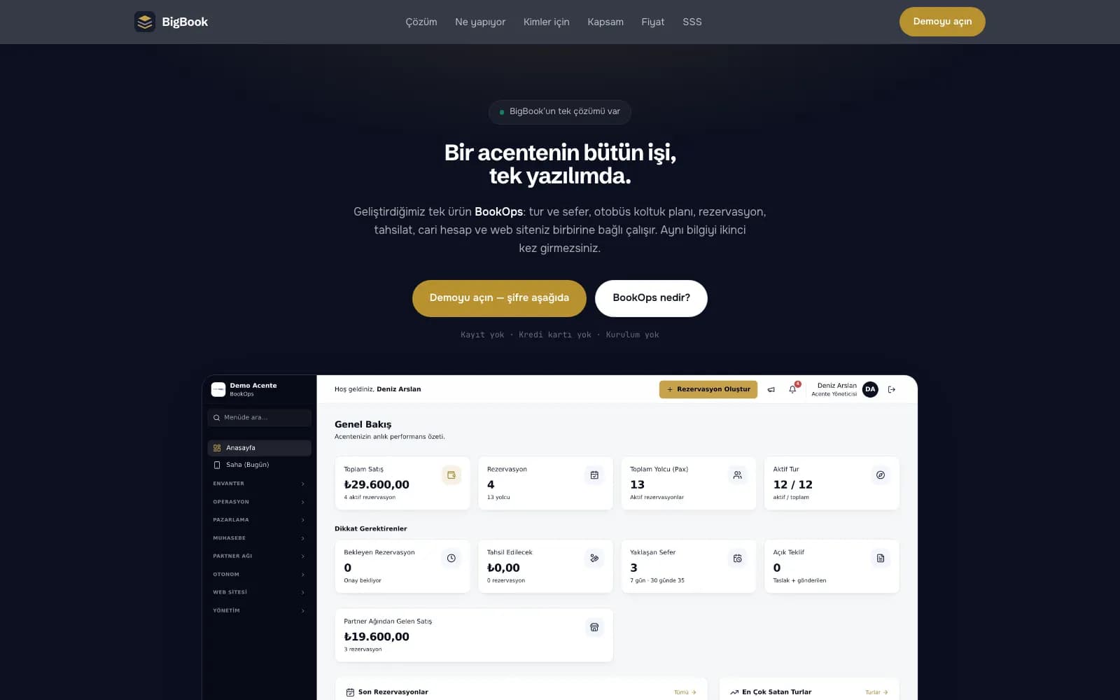 BigBook web sitesi ana sayfa ekran görüntüsü