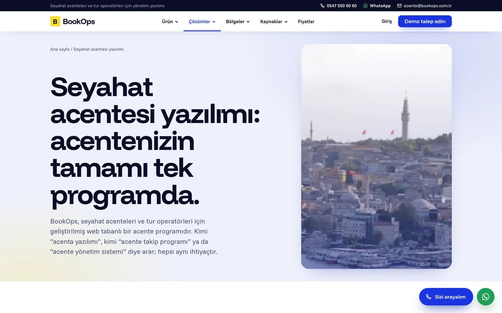 BookOps, Acente Yönetim Yazılımı ekran görüntüsü